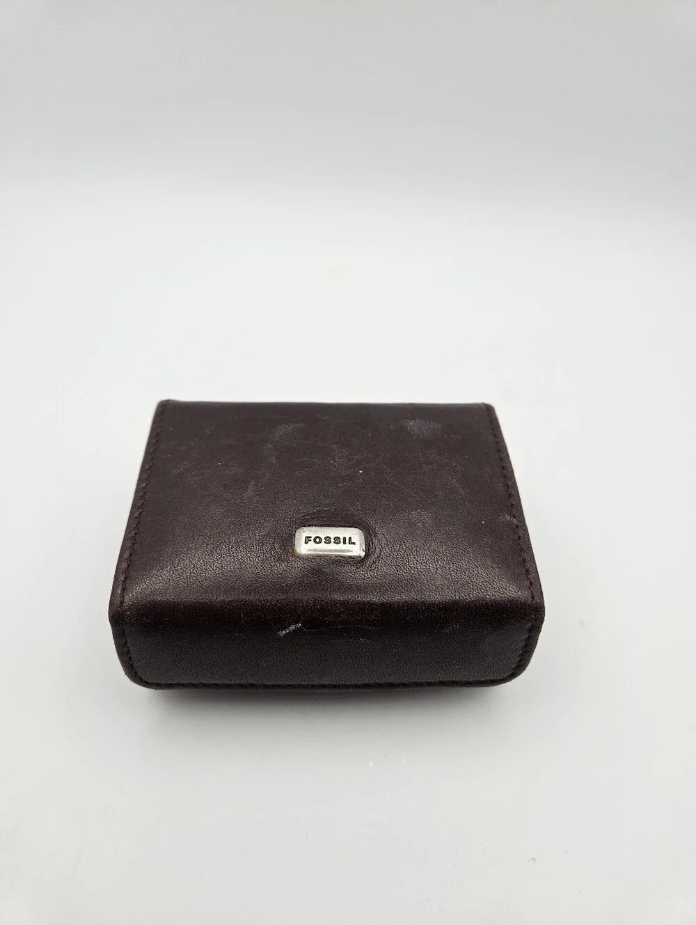 Fossil Women's Dark Brown Leather Lipstick Case